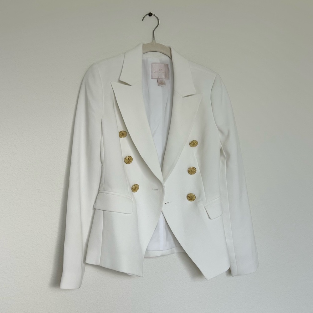 Rachel Parcell Fitted Blazer in Ivory Cloud - Picture 2 of 6